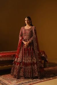 Maroon Anarkali lehanga