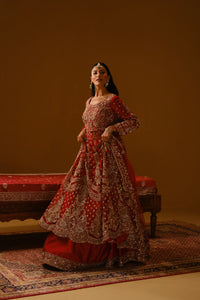 Red Anarkali lehanga