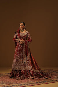 Maroon Kameez and Farshi lehanga