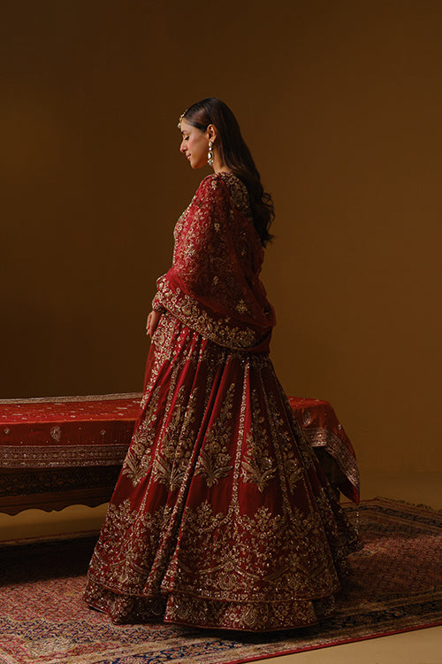 Maroon Anarkali lehanga