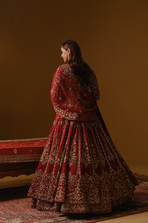Maroon Anarkali lehanga
