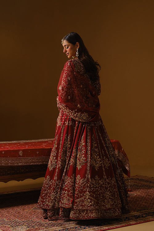 Maroon Anarkali lehanga
