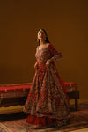 Red Anarkali lehanga