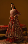 Red Anarkali lehanga