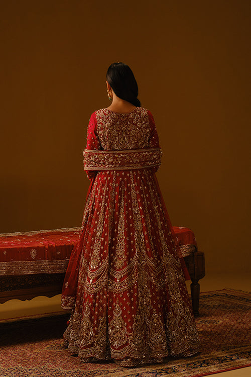 Red Anarkali lehanga