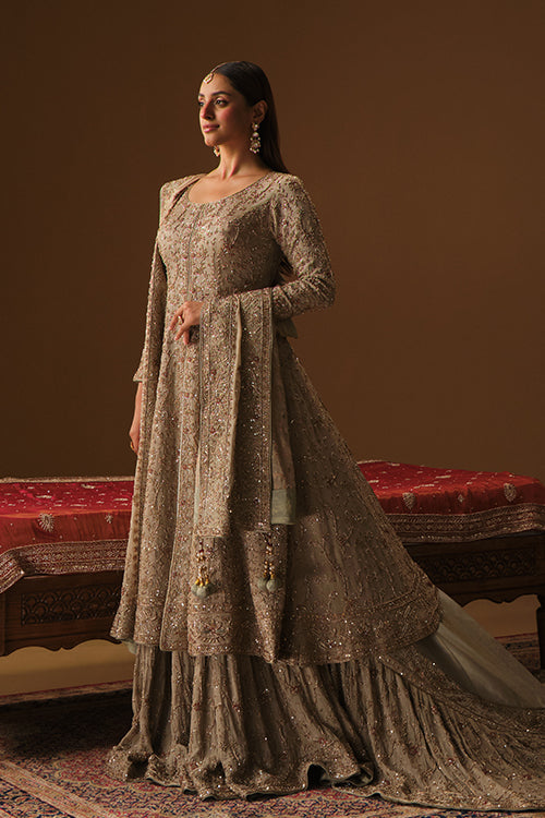 Mint Jacket and farshi lehanga