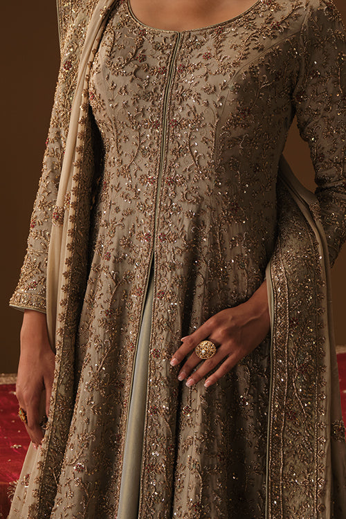 Mint Jacket and farshi lehanga