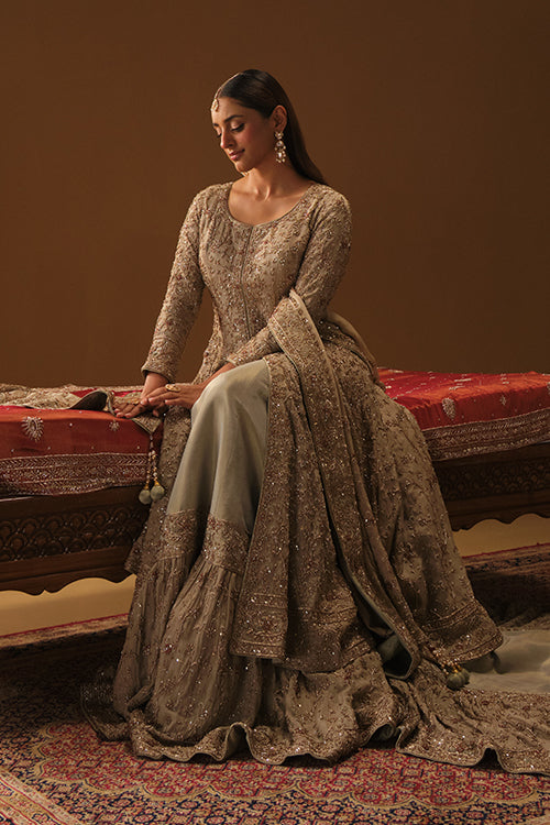 Mint Jacket and farshi lehanga