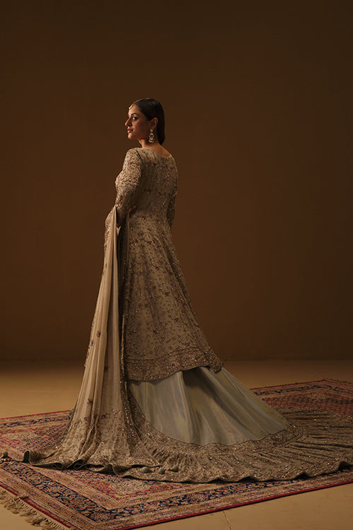 Mint Jacket and farshi lehanga