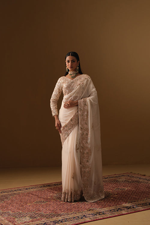 Ivory Saree and blouse