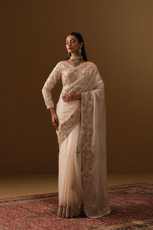 Ivory Saree and blouse