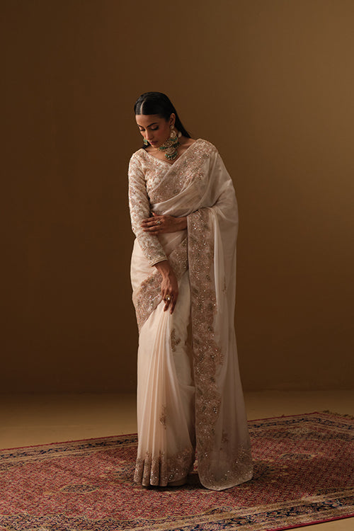 Ivory Saree and blouse