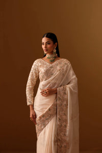 Ivory Saree and blouse