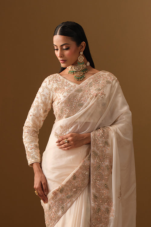 Ivory Saree and blouse