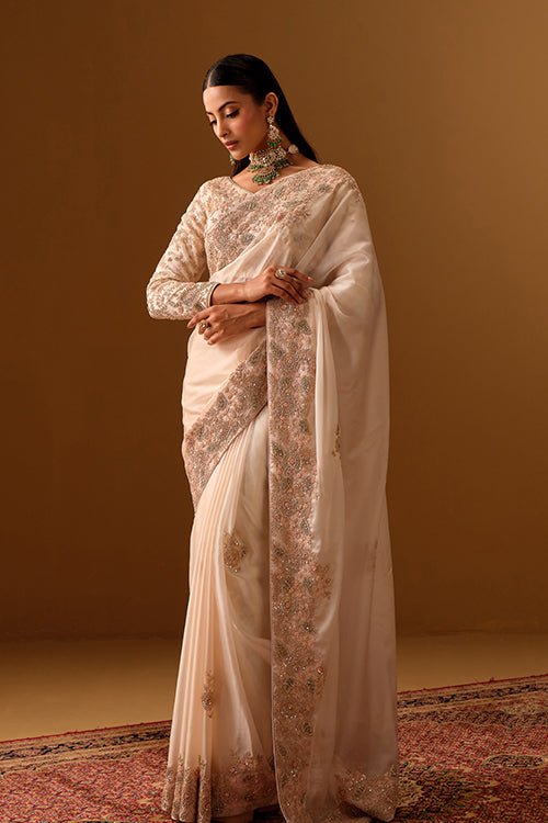 Ivory Saree and blouse