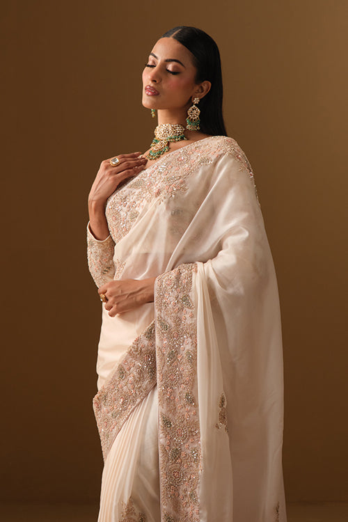 Ivory Saree and blouse