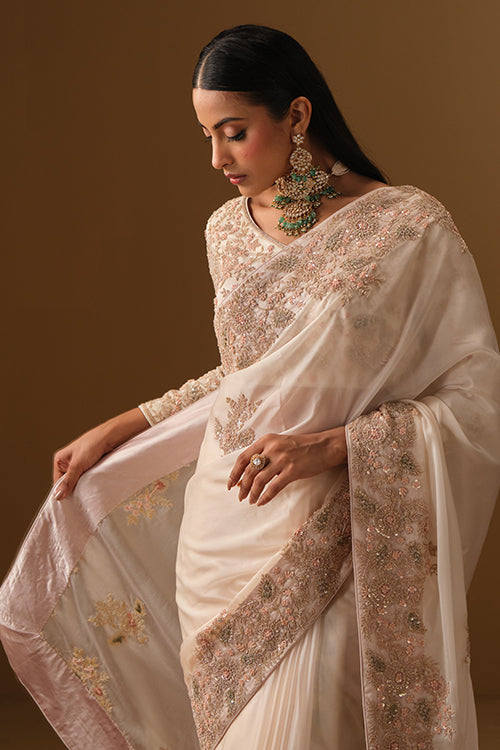 Ivory Saree and blouse