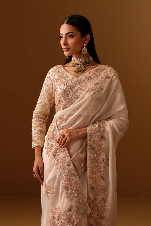 Ivory Saree and blouse