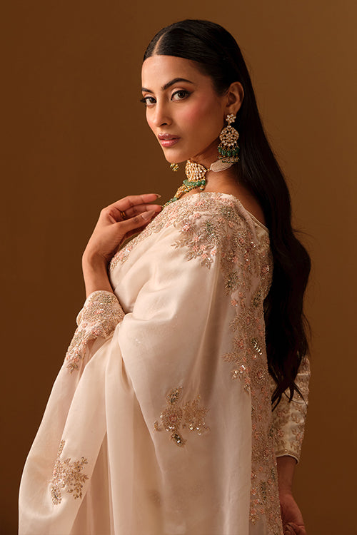 Ivory Saree and blouse