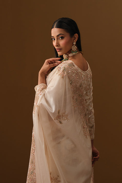 Ivory Saree and blouse