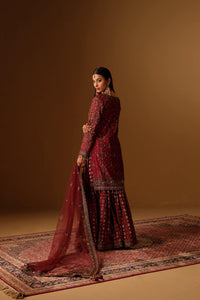 Dark Maroon Kameez gharara