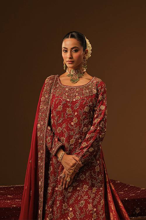 Maroon Kameez and Farshi lehanga