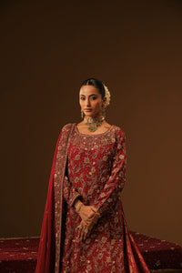 Maroon Kameez and Farshi lehanga