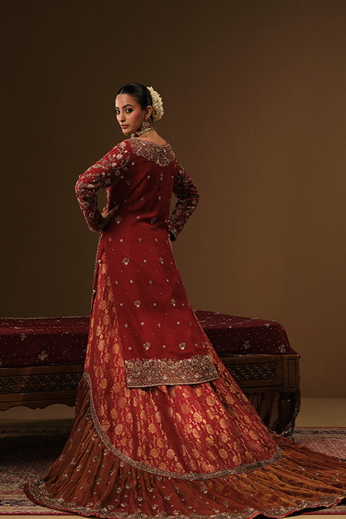 Maroon Kameez and Farshi lehanga