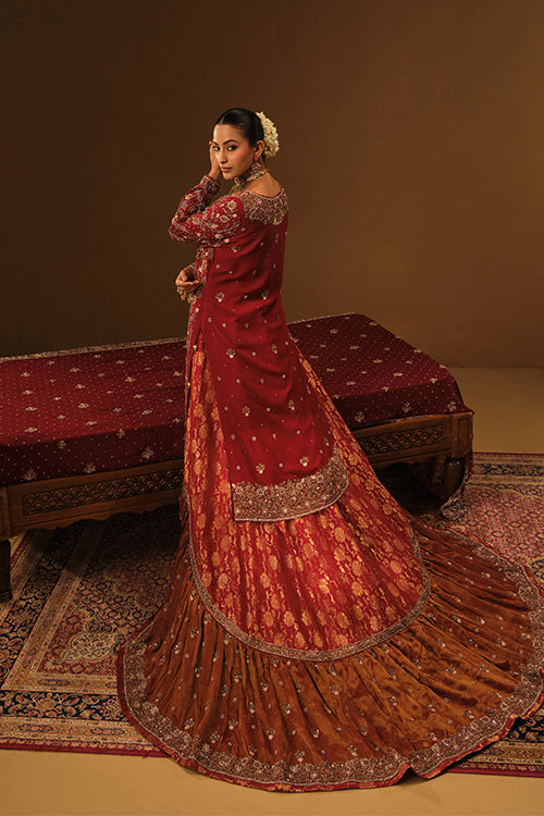 Maroon Kameez and Farshi lehanga