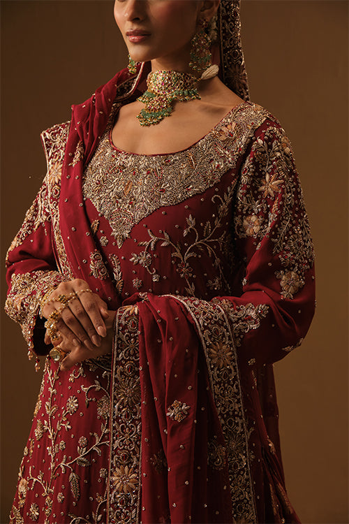 Maroon Kameez and Farshi lehanga