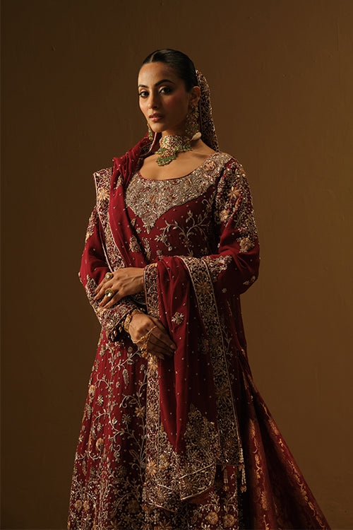 Maroon Kameez and Farshi lehanga