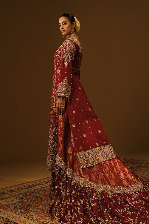 Maroon Kameez and Farshi lehanga