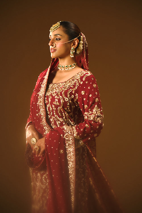 Redish Maroon Kameez and farshi lehanga