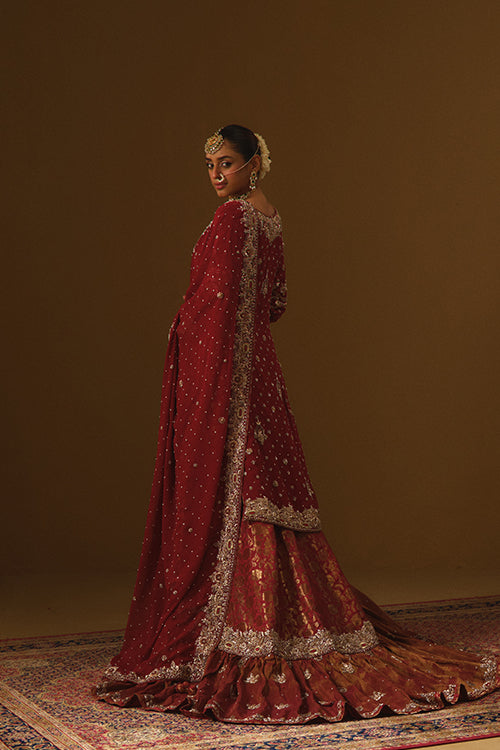 Redish Maroon Kameez and farshi lehanga