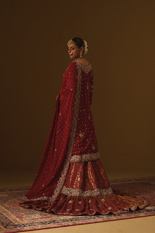 Redish Maroon Kameez and farshi lehanga