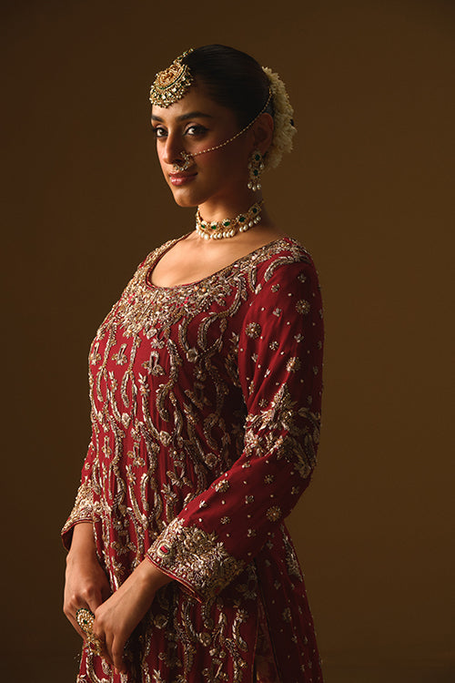 Redish Maroon Kameez and farshi lehanga