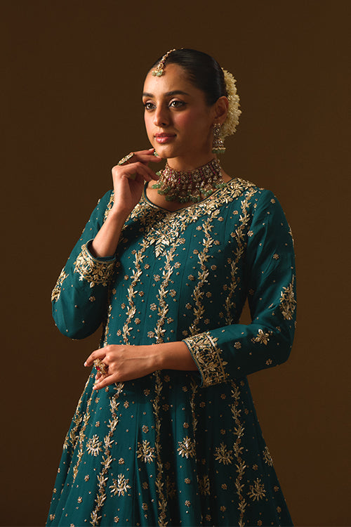 Green Anarkali Gown