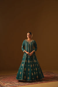 Green Anarkali Gown