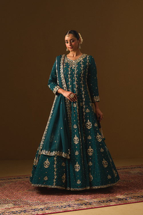 Green Anarkali Gown – Fareenas Bridals