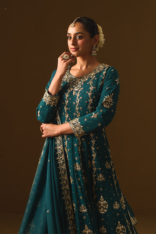 Green Anarkali Gown