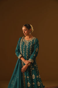 Green Anarkali Gown