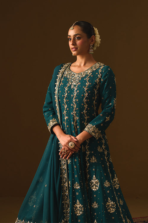 Green Anarkali Gown