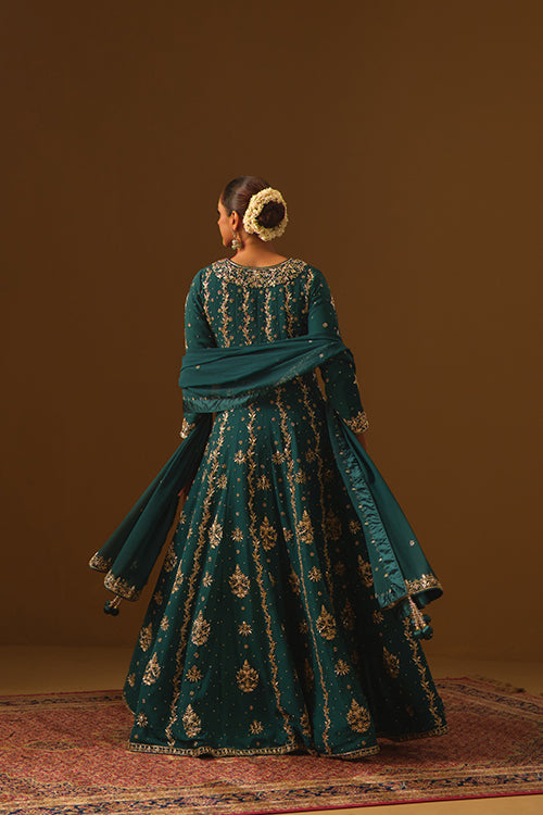 Green Anarkali Gown