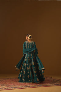 Green Anarkali Gown
