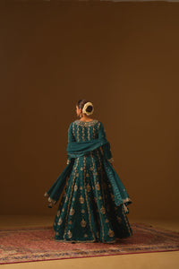 Green Anarkali Gown