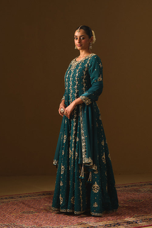 Green Anarkali Gown