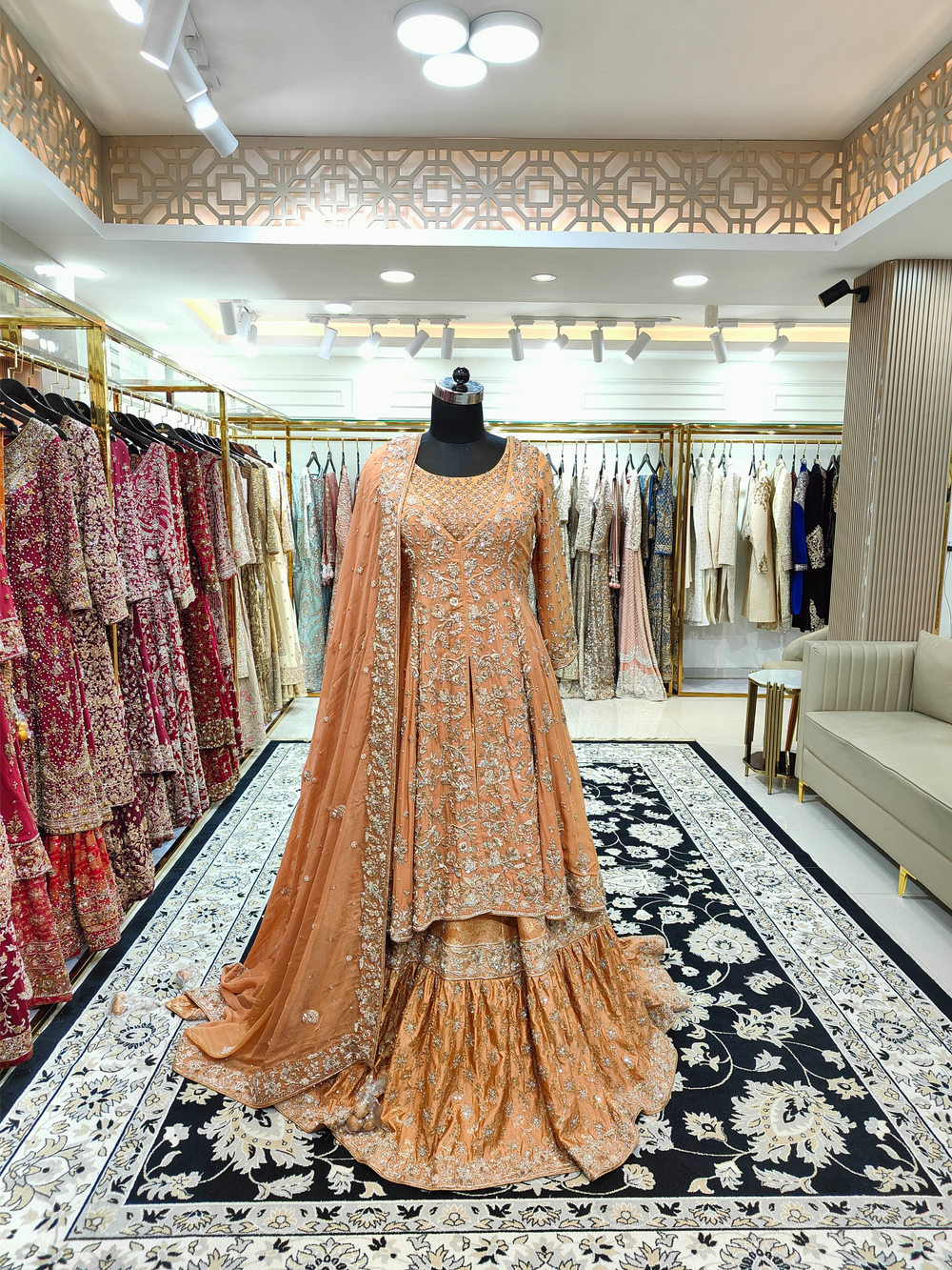 Light Orange Farshi Gharara
