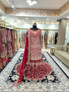 Maroon Farshi Gharara Kameez Dupatta Set