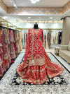 Red Kameez With Trail Farshi Gharara