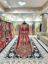 Maroon Vlevet Trail Gown